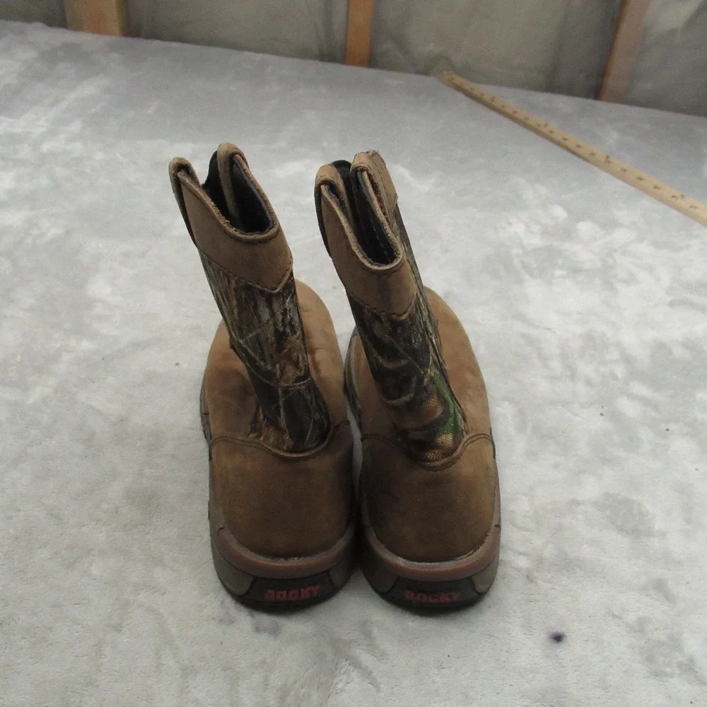 Rocky Kids 3M Boots Brown Camo Leather Wellington Water Resistant Waterfowl Hunt